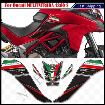 Для Ducati MULTISTRADA 1260 S 1260S Аксессуары 3D накладки на бак мотоцикла, наклейки, отличительные знаки, комплект для подачи газа, мазута, защита колена