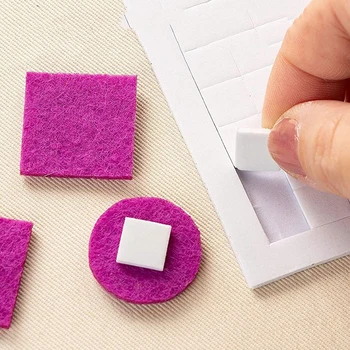 Поделки из 3D-квадратов из пенопласта, двусторонняя лента, двойные клейкие крепления, точечные наклейки для изготовления открыток ручной работы 