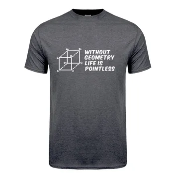 Новая футболка с математической геометрией, Мужская футболка с принтом, короткий рукав, забавные футболки с научной математикой, хлопковые мужские топы, тройники JL-079