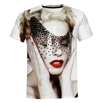 Y2k Кайли Миноуг, мужская 3D футболка, Унисекс, Новая мода, повседневная, крутая, с коротким рукавом, Мужская, женская, хип-хоп певица, Уличная одежда, Топы
