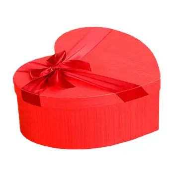 Подарочная коробка в форме сердца, Красный Портативный Практичный футляр для цветочных композиций