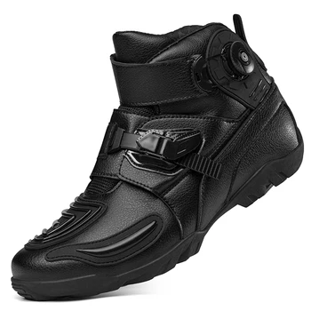 Мотоциклетные ботинки унисекс Botas Moto из микрофибры, ботинки для мотокросса, гонок по бездорожью, обувь для езды на мотоцикле, Мотоботы 36-48