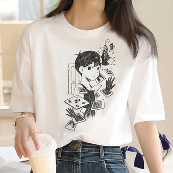 Женские футболки Omori с японской мангой, топ с комиксами, женская уличная одежда harajuku 2000-х годов, одежда