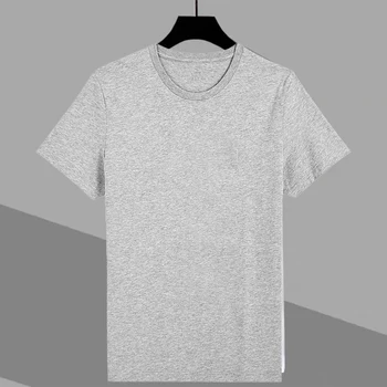 Повседневная летняя мужская футболка с коротким рукавом, мужская футболка с коротким рукавом, однотонная мужская футболка, футболки для верхней мужской одежды