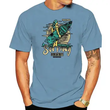 2023 Модная футболка Hawaii Surfer Доска для серфинга Tiki Beach Ретро футболки для вечеринок