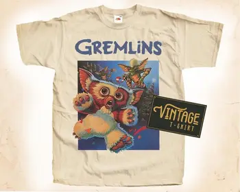 Винтажная футболка Gremlins V3 для мужчин, женщин, унисекс, натуральная, S-5XL