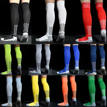 Новые носки, нескользящие, 2023, футбольные до колена, мужские, дышащие и женские, с высокой подошвой из полотенца, Велосипедные, пешие, спортивные, тренировочные, длинный футбольный носок