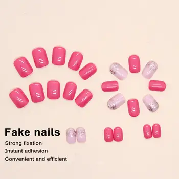 Безопасные прочные ногти Шикарные розовые накладные ногти в европейском стиле Легкая отделка В минималистичном стиле Многофункциональные накладные ногти Easy Trim