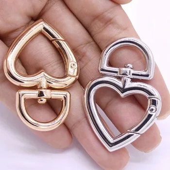 10шт Металлических брелков для ключей Брелки для ключей в форме сердца Брелоки Разрезные кольца брелки для ювелирных изделий своими руками