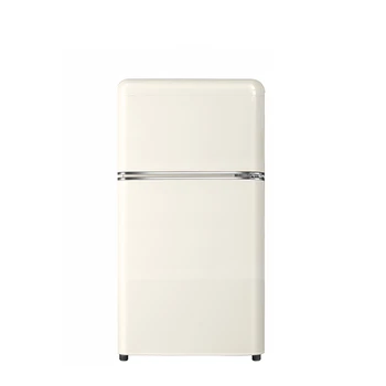 Мини-холодильник BCD-81JR в стиле ретро с двумя дверцами, Небольшой мини-холодильник для офиса, квартиры, холодильника для хранения морозильной камеры
