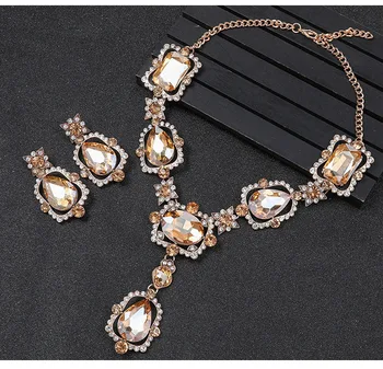 Набор винтажных ожерелий 2023 года, роскошные женские аксессуары для вечерних платьев с кристаллами