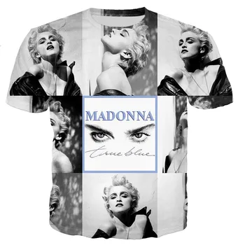 Футболка Madonna, повседневная футболка в стиле харадзюку, уличная одежда, топы, прямая поставка, мужские/женские футболки с 3D-принтом