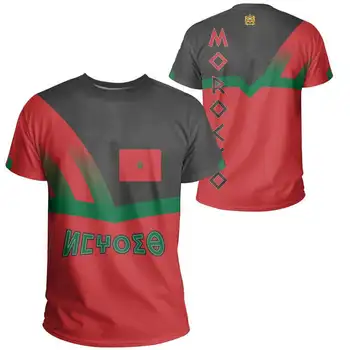 Пользовательское название Футболка с флагом Марокко Мужская футболка Марокко Модная футболка Национальной команды Спортивная одежда Футболки Страна Mar New