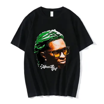 Летняя Мужская футболка Рэпер Young Thug Thugger Графическая футболка Мужчины Женщины Хип-Хоп Уличный Стиль Футболки Мода Harajuku Уличная одежда