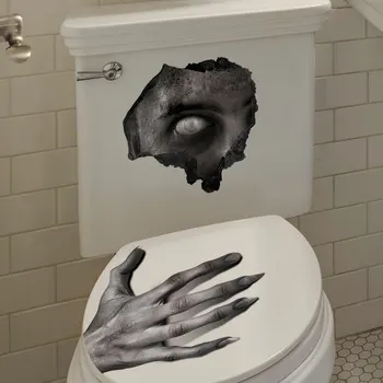 Новый Хэллоуин ужас руки когти украшения стены наклейки ванная комната туалет наклейки фон стены творческие наклейки