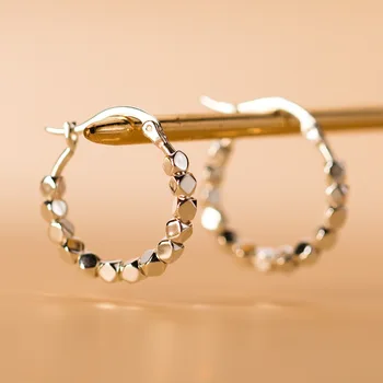 100% Серебряная пряжка Duoliang из фрагментированного серебра 925 пробы, Корейское издание, простые, маленькие и свежие украшения для ушей, женская мода