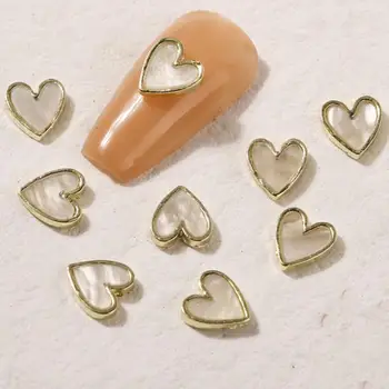 10 шт. Изысканные модные 3D маникюрные декоры Love Heart, украшения для ногтей, привлекательные, демонстрирующие уникальный шарм