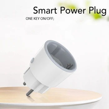Tuya Smart Zigbee Plug Wifi Розетка 3680 Вт 16A Мониторинг энергии Smart Plug Переключатель Таймера Smart Socket-EU Plug Многоразовый Простой В использовании