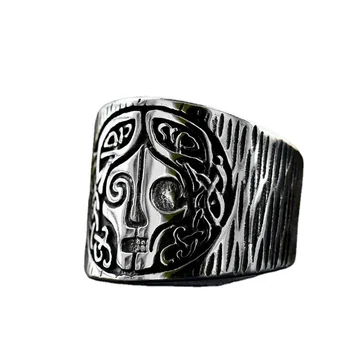 Кольца для масок из нержавеющей стали CHUANGCHENG Nordic Vintage Viking Celtic Knot с персонализированными кольцами для масок из нержавеющей стали Размер 7-13