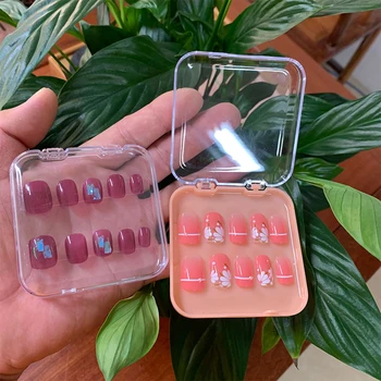 Прозрачная пластиковая упаковочная коробка для хранения украшений для наращивания ногтей, Подарочная коробка для показа ожерелья