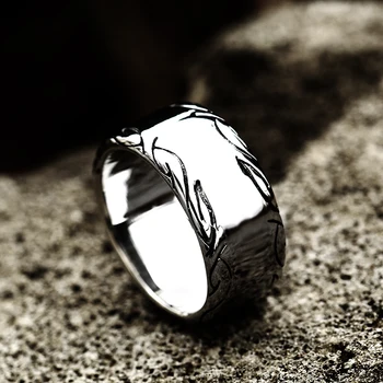 Фабрика стальных солдат Новый дизайн Простое кольцо для ювелирного подарка Широкие кольца с возможностью гравировки из нержавеющей стали