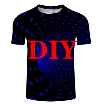 Мужская спортивная быстросохнущая футболка для пары с 3D цифровым принтом и короткими рукавами свободного покроя