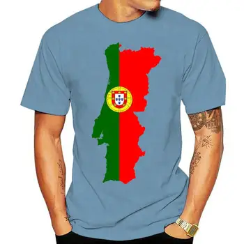 Футболка унисекс с картой и флагом Португалии, высококачественная футболка