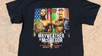 Винтажная Боксерская рубашка Mayweather Mcgregor Fight Tee V698 с длинными рукавами