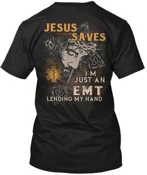 Скорая помощь Иисус Спасает, я Просто Протягиваю руку Помощи, Популярная футболка Без надписей